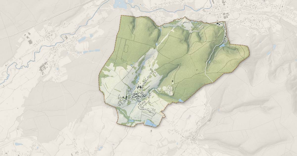 Portrait cartographique de Magny-Danigon : relief, eau, forêts, bâti et voies, calculés à partir des données de l'IGN