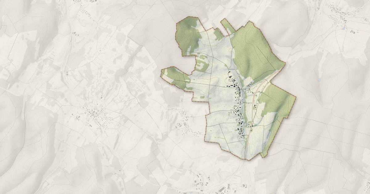 Portrait cartographique de La Malachère : relief, eau, forêts, bâti et voies, calculés à partir des données de l'IGN