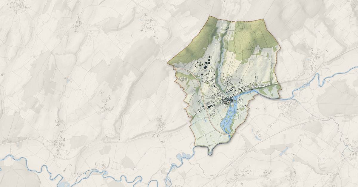 Portrait cartographique de Marnay : relief, eau, forêts, bâti et voies, calculés à partir des données de l'IGN