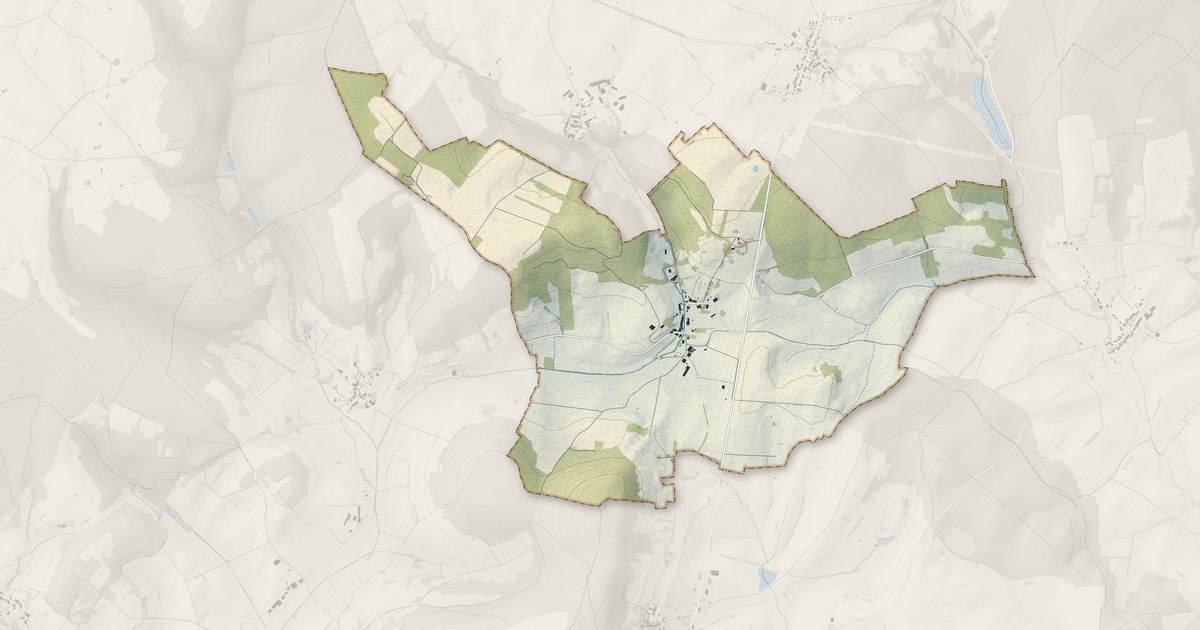 Portrait cartographique de Molay : relief, eau, forêts, bâti et voies, calculés à partir des données de l'IGN