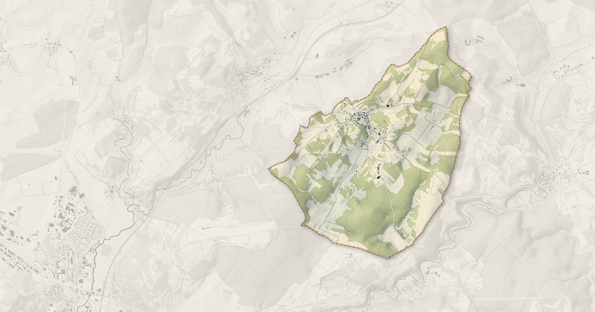 Portrait cartographique de Montcey : relief, eau, forêts, bâti et voies, calculés à partir des données de l'IGN