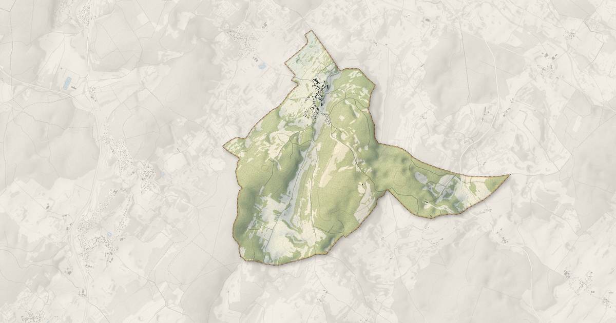 Portrait cartographique de Neurey-lès-la-Demie : relief, eau, forêts, bâti et voies, calculés à partir des données de l'IGN
