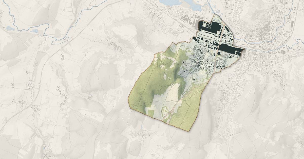 Portrait cartographique de Noidans-lès-Vesoul : relief, eau, forêts, bâti et voies, calculés à partir des données de l'IGN