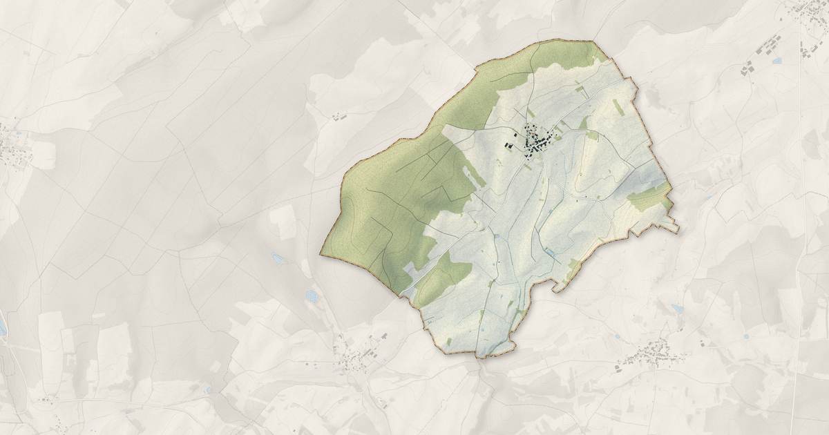 Portrait cartographique de Oigney : relief, eau, forêts, bâti et voies, calculés à partir des données de l'IGN