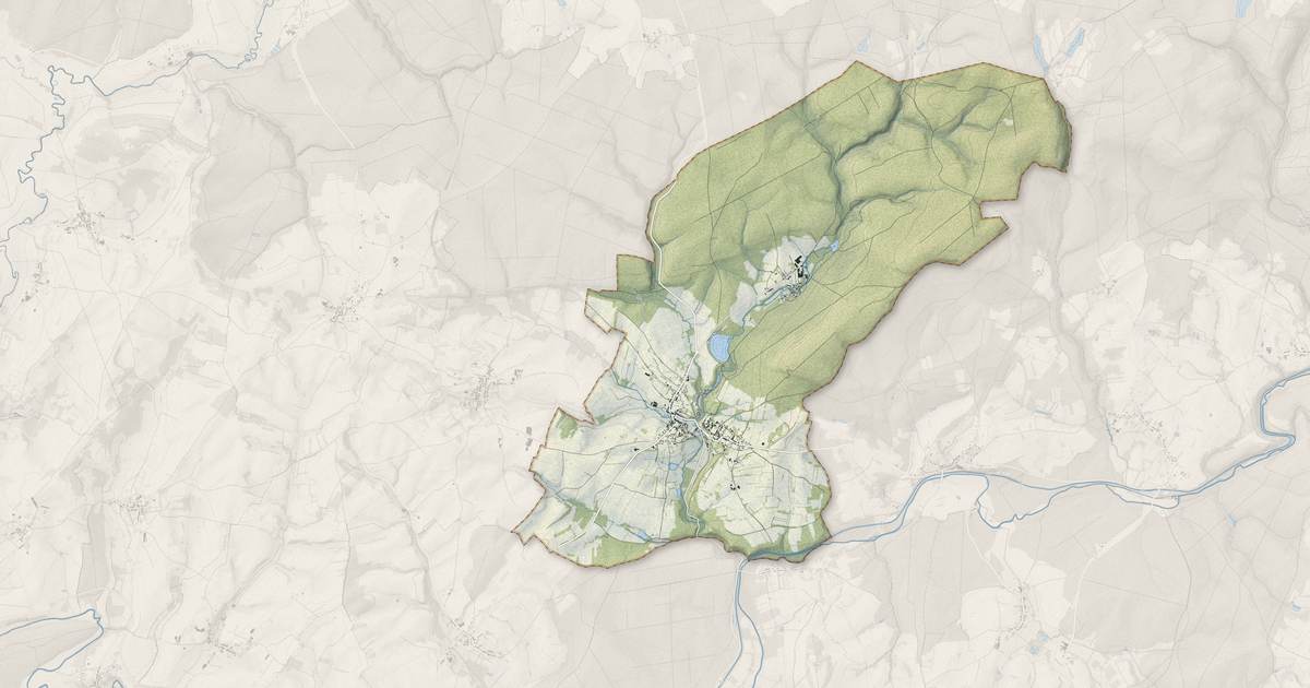 Portrait cartographique de Passavant-la-Rochère : relief, eau, forêts, bâti et voies, calculés à partir des données de l'IGN