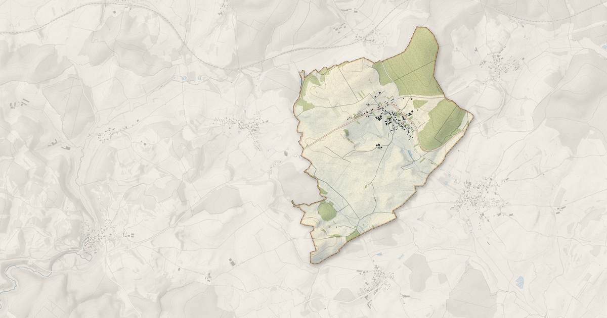 Portrait cartographique de Pomoy : relief, eau, forêts, bâti et voies, calculés à partir des données de l'IGN