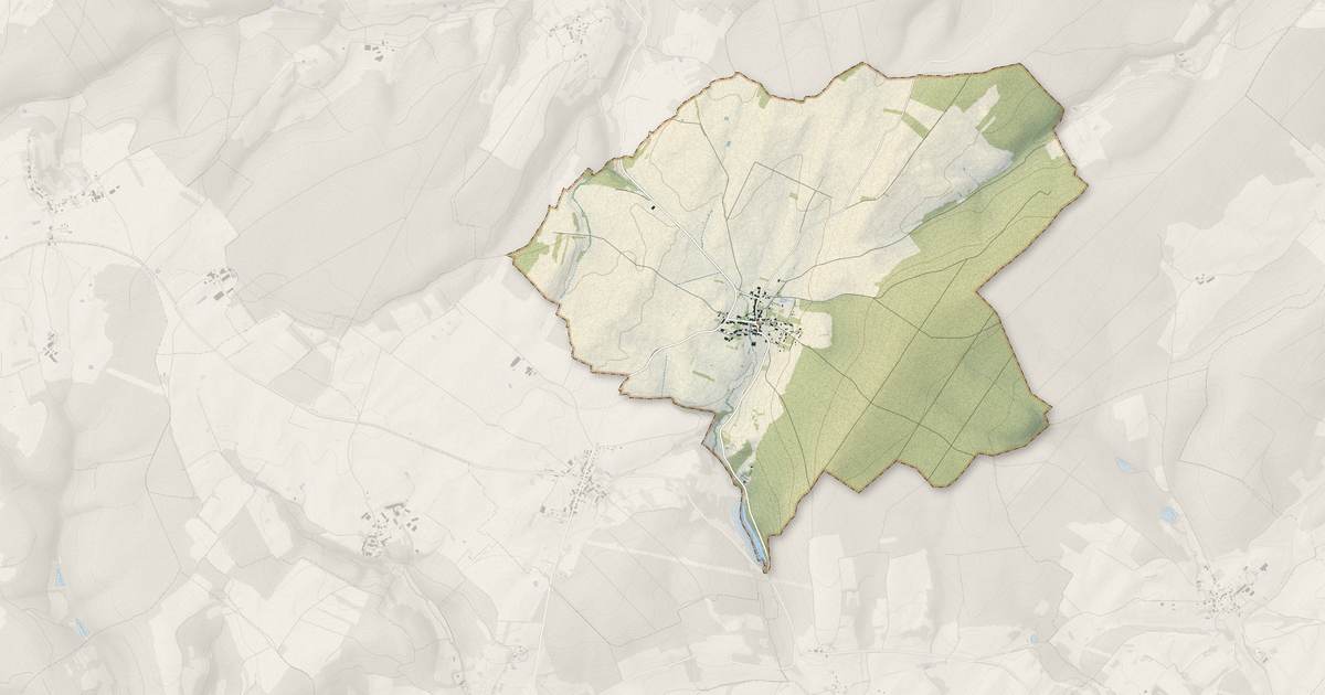 Portrait cartographique de Preigney : relief, eau, forêts, bâti et voies, calculés à partir des données de l'IGN