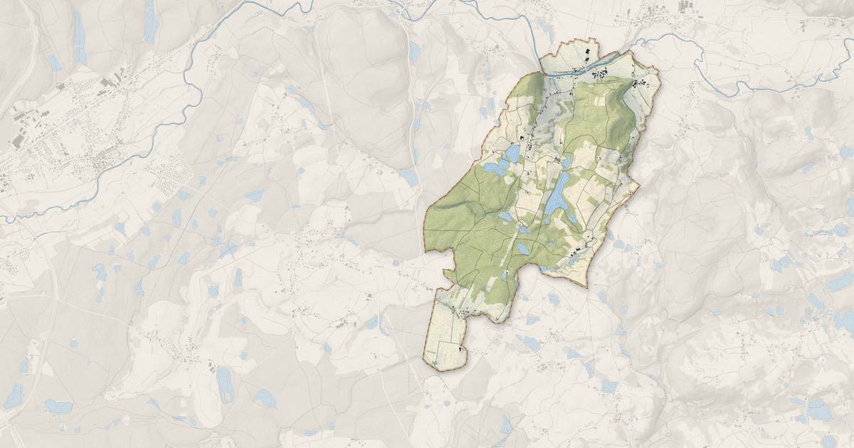 Portrait cartographique de La Proiselière-et-Langle : relief, eau, forêts, bâti et voies, calculés à partir des données de l'IGN