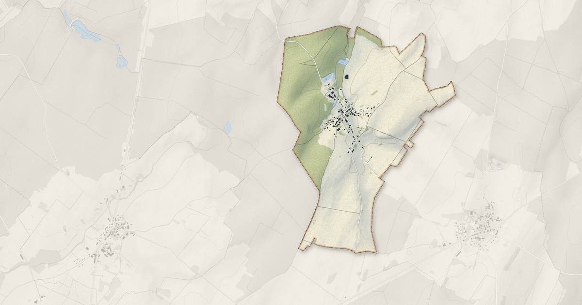 Portrait cartographique de La Résie-Saint-Martin : relief, eau, forêts, bâti et voies, calculés à partir des données de l'IGN
