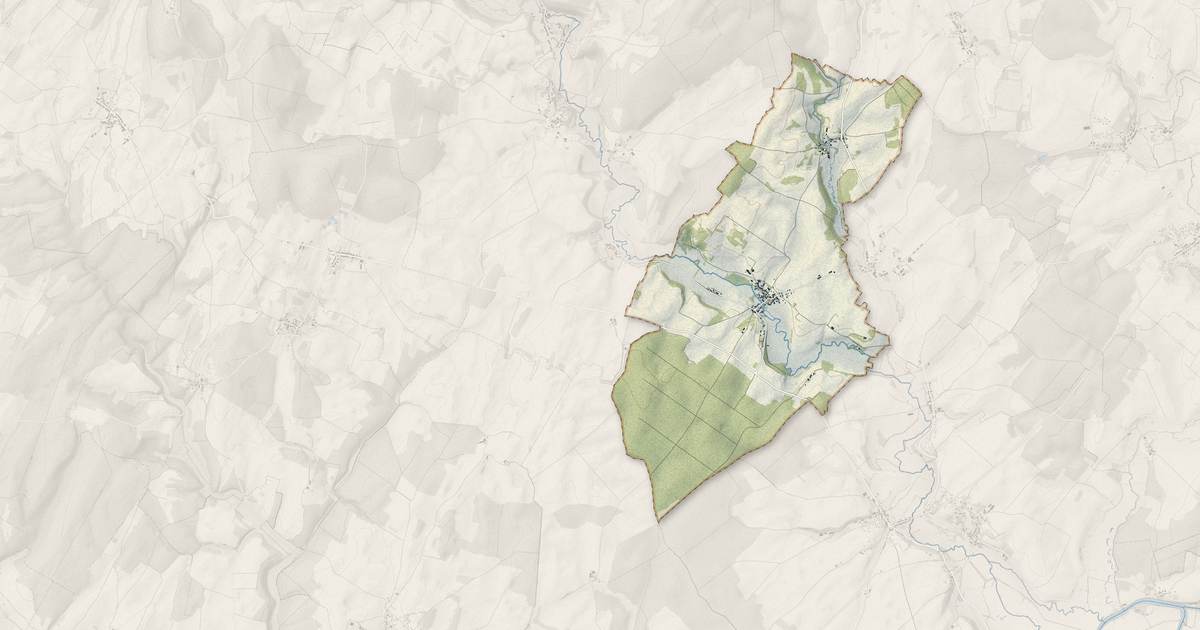 Portrait cartographique de Roche-et-Raucourt : relief, eau, forêts, bâti et voies, calculés à partir des données de l'IGN