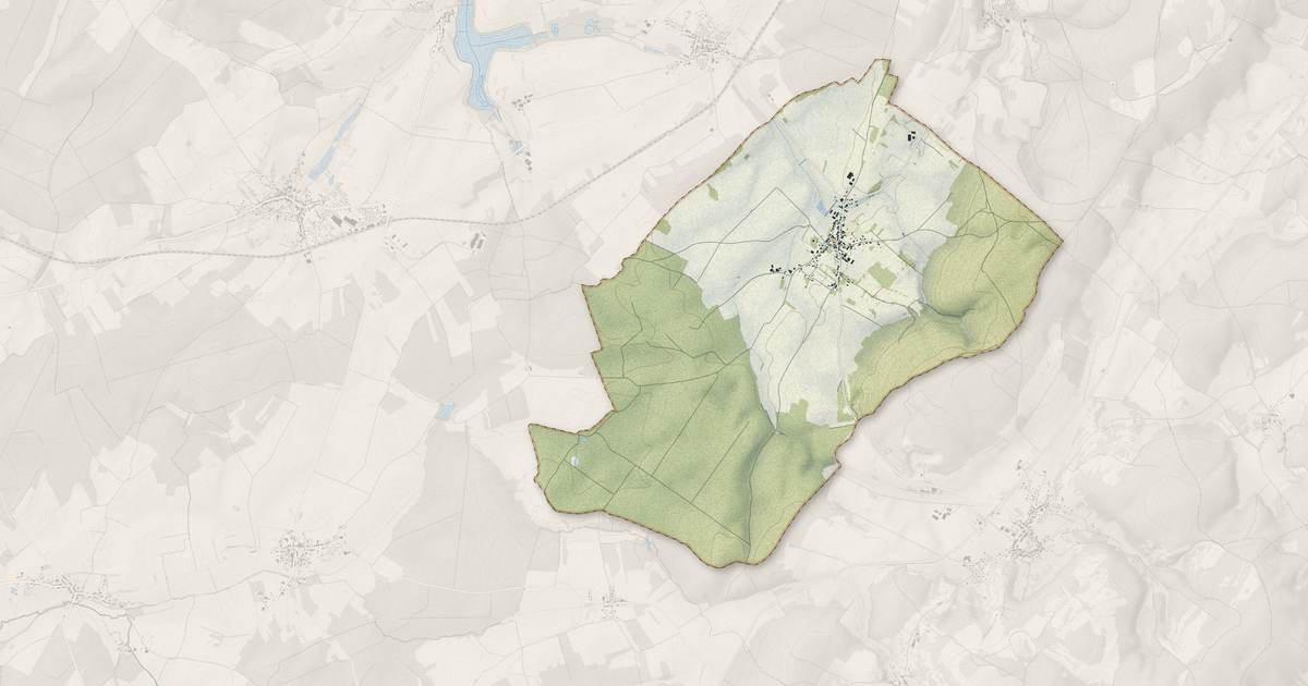 Portrait cartographique de Rosey : relief, eau, forêts, bâti et voies, calculés à partir des données de l'IGN