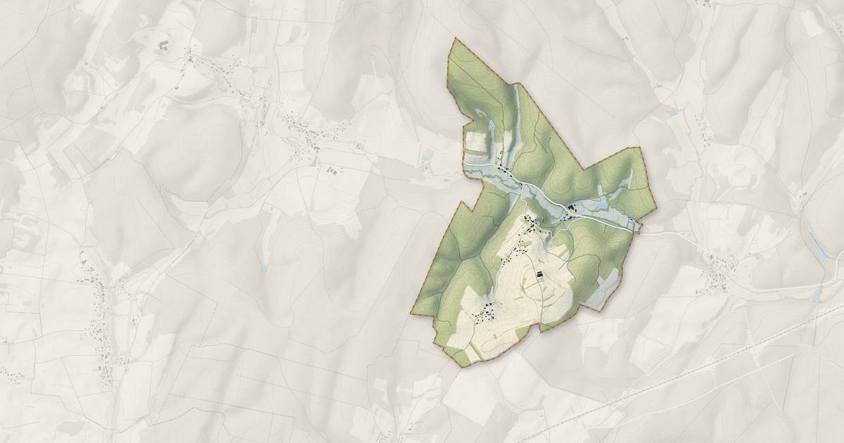 Portrait cartographique de Ruhans : relief, eau, forêts, bâti et voies, calculés à partir des données de l'IGN