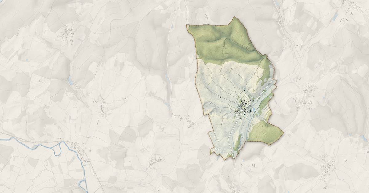 Portrait cartographique de Senoncourt : relief, eau, forêts, bâti et voies, calculés à partir des données de l'IGN