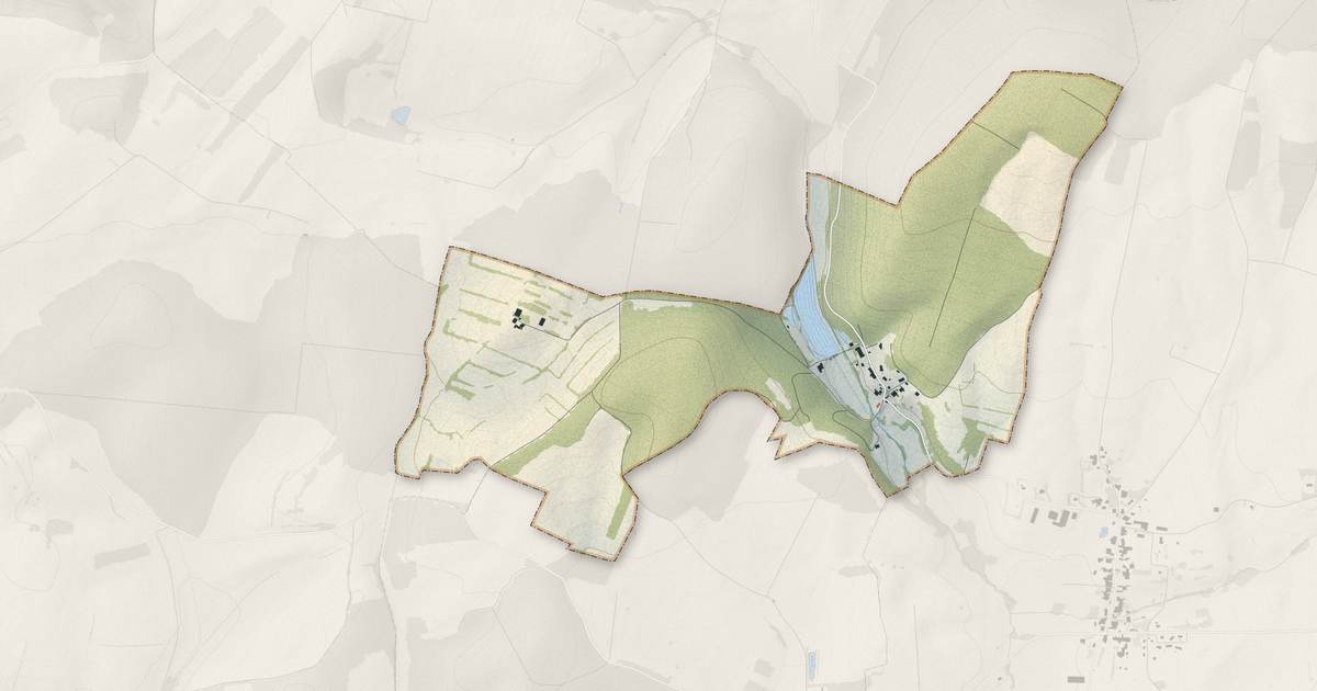 Portrait cartographique de Tartécourt : relief, eau, forêts, bâti et voies, calculés à partir des données de l'IGN