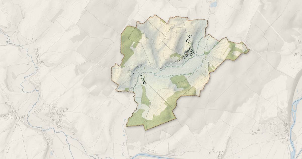 Portrait cartographique de Tincey-et-Pontrebeau : relief, eau, forêts, bâti et voies, calculés à partir des données de l'IGN