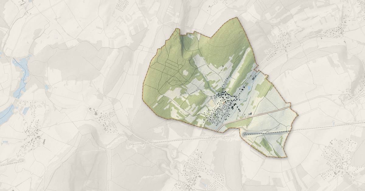 Portrait cartographique de Trémoins : relief, eau, forêts, bâti et voies, calculés à partir des données de l'IGN