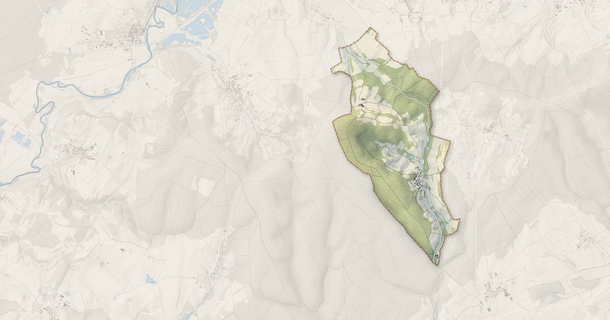 Portrait cartographique de Le Val-Saint-Éloi : relief, eau, forêts, bâti et voies, calculés à partir des données de l'IGN