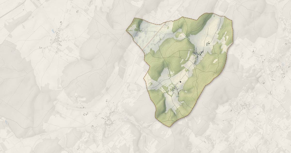Portrait cartographique de Velleguindry-et-Levrecey : relief, eau, forêts, bâti et voies, calculés à partir des données de l'IGN