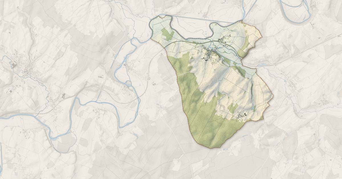 Portrait cartographique de Vellexon-Queutrey-et-Vaudey : relief, eau, forêts, bâti et voies, calculés à partir des données de l'IGN