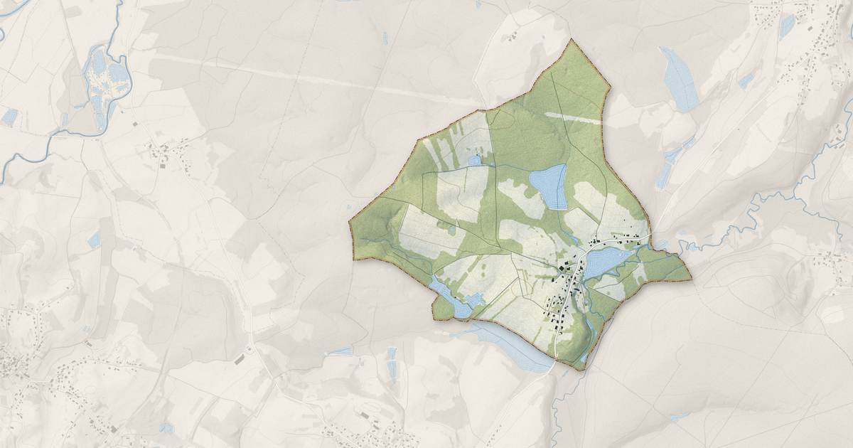 Portrait cartographique de La Vergenne : relief, eau, forêts, bâti et voies, calculés à partir des données de l'IGN