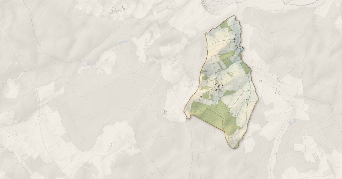 Portrait cartographique de La Vernotte : relief, eau, forêts, bâti et voies, calculés à partir des données de l'IGN