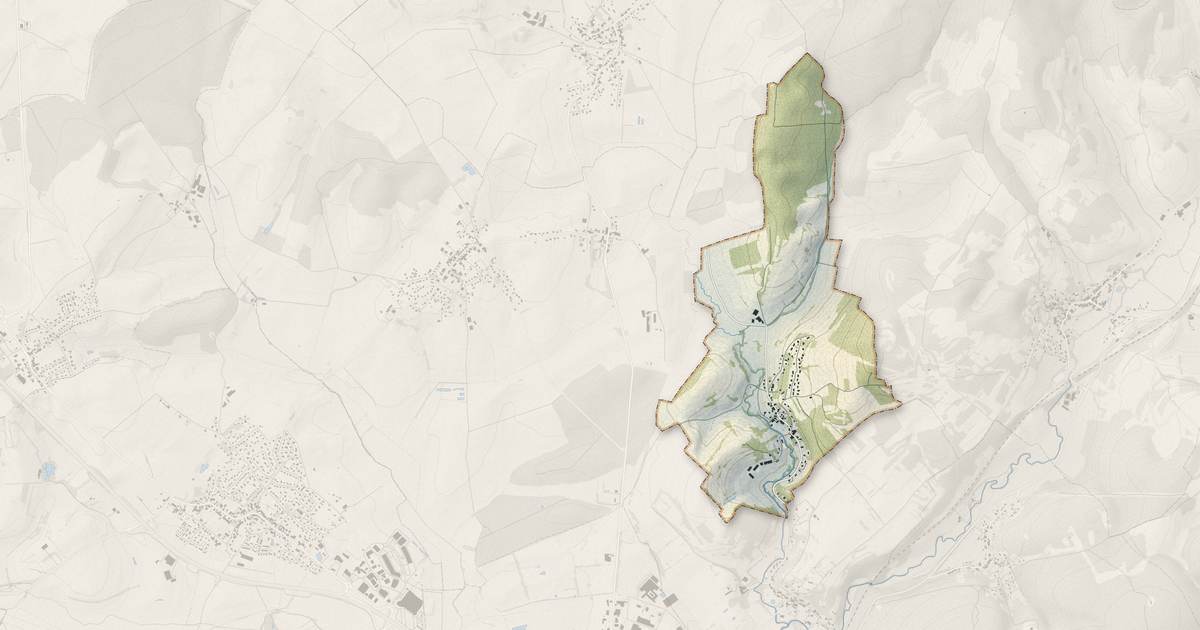 Portrait cartographique de Villeparois : relief, eau, forêts, bâti et voies, calculés à partir des données de l'IGN