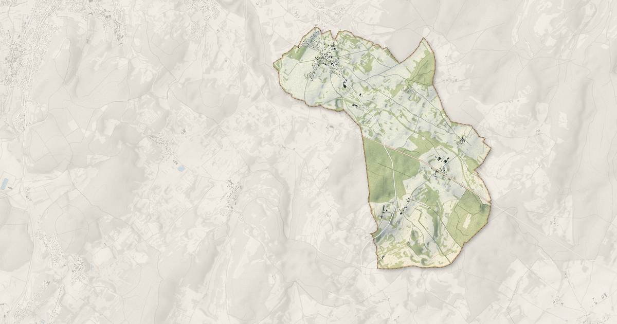 Portrait cartographique de Villers-le-Sec : relief, eau, forêts, bâti et voies, calculés à partir des données de l'IGN