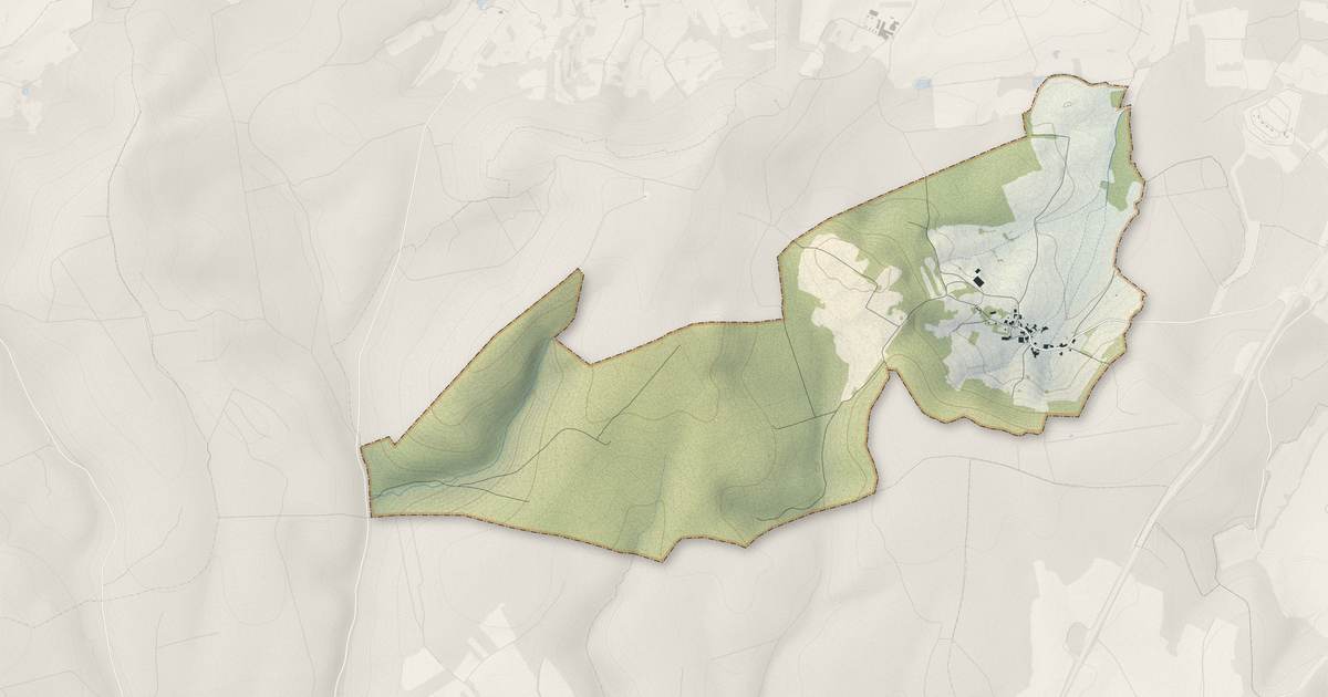 Portrait cartographique de Visoncourt : relief, eau, forêts, bâti et voies, calculés à partir des données de l'IGN