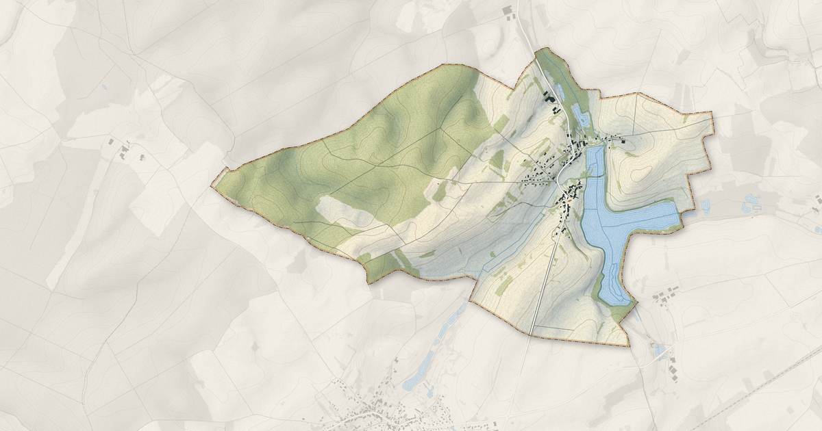 Portrait cartographique de Vy-le-Ferroux : relief, eau, forêts, bâti et voies, calculés à partir des données de l'IGN