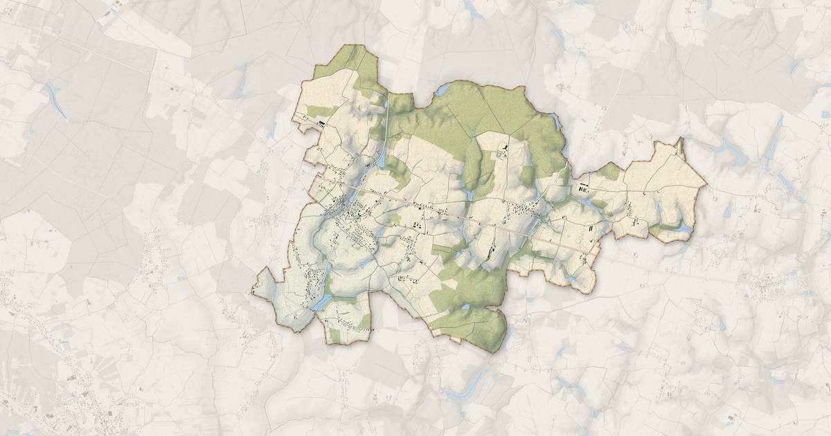Portrait cartographique de L'Abergement-Sainte-Colombe : relief, eau, forêts, bâti et voies, calculés à partir des données de l'IGN