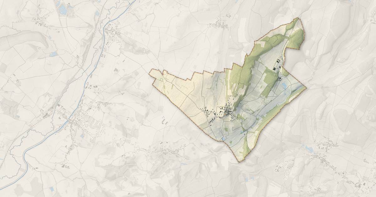 Portrait cartographique de Aluze : relief, eau, forêts, bâti et voies, calculés à partir des données de l'IGN