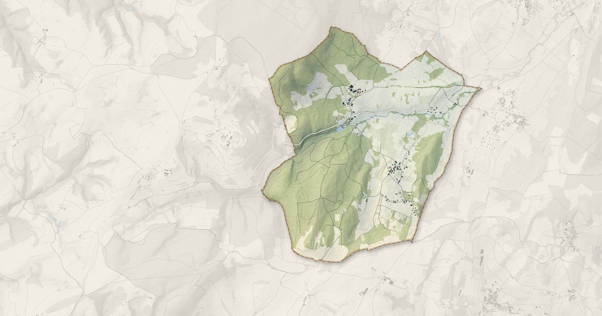 Portrait cartographique de Barizey : relief, eau, forêts, bâti et voies, calculés à partir des données de l'IGN