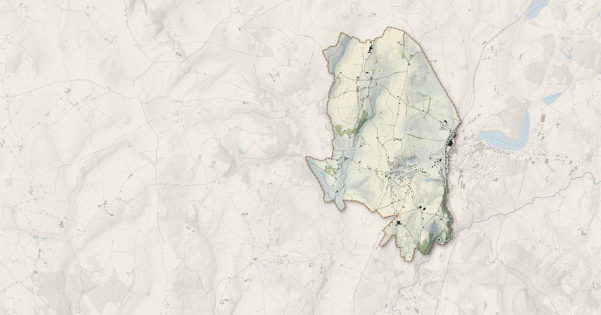 Portrait cartographique de Baudemont : relief, eau, forêts, bâti et voies, calculés à partir des données de l'IGN