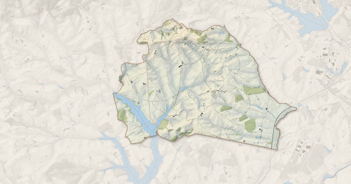 Portrait cartographique de Les Bizots : relief, eau, forêts, bâti et voies, calculés à partir des données de l'IGN