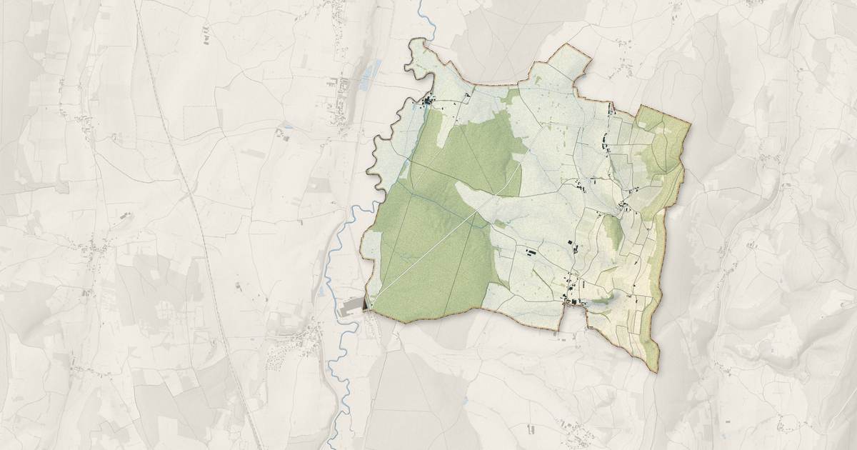Portrait cartographique de Bray : relief, eau, forêts, bâti et voies, calculés à partir des données de l'IGN