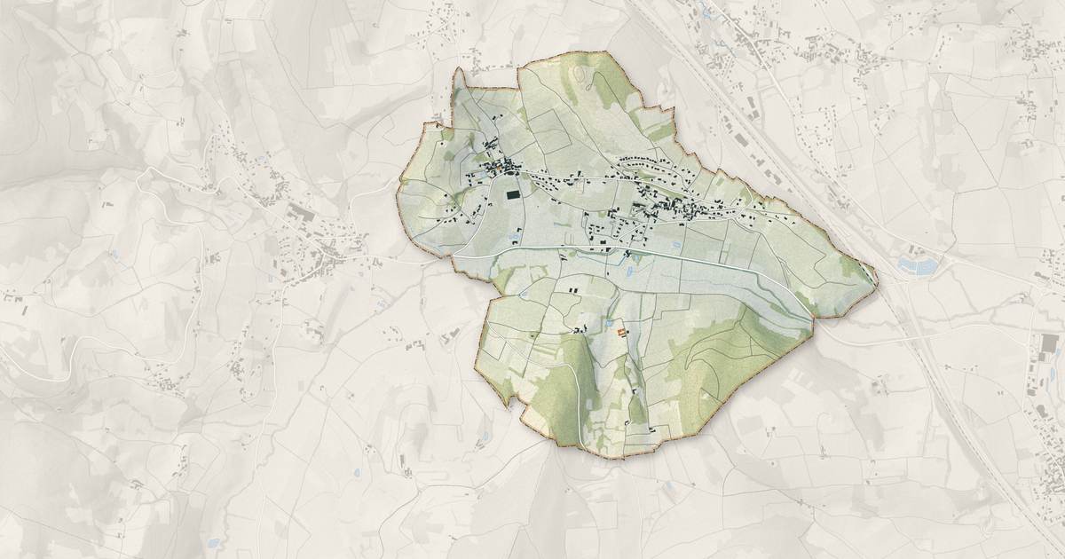 Portrait cartographique de Bussières : relief, eau, forêts, bâti et voies, calculés à partir des données de l'IGN