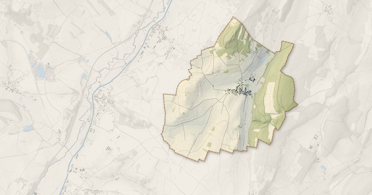 Portrait cartographique de Chamilly : relief, eau, forêts, bâti et voies, calculés à partir des données de l'IGN
