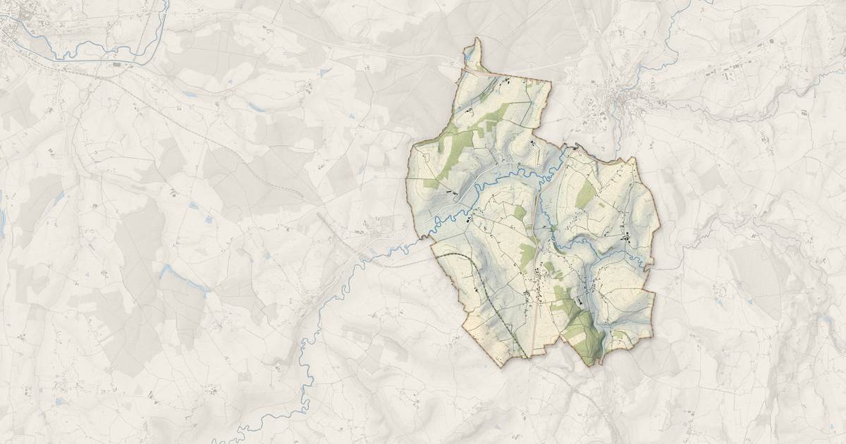 Portrait cartographique de Changy : relief, eau, forêts, bâti et voies, calculés à partir des données de l'IGN