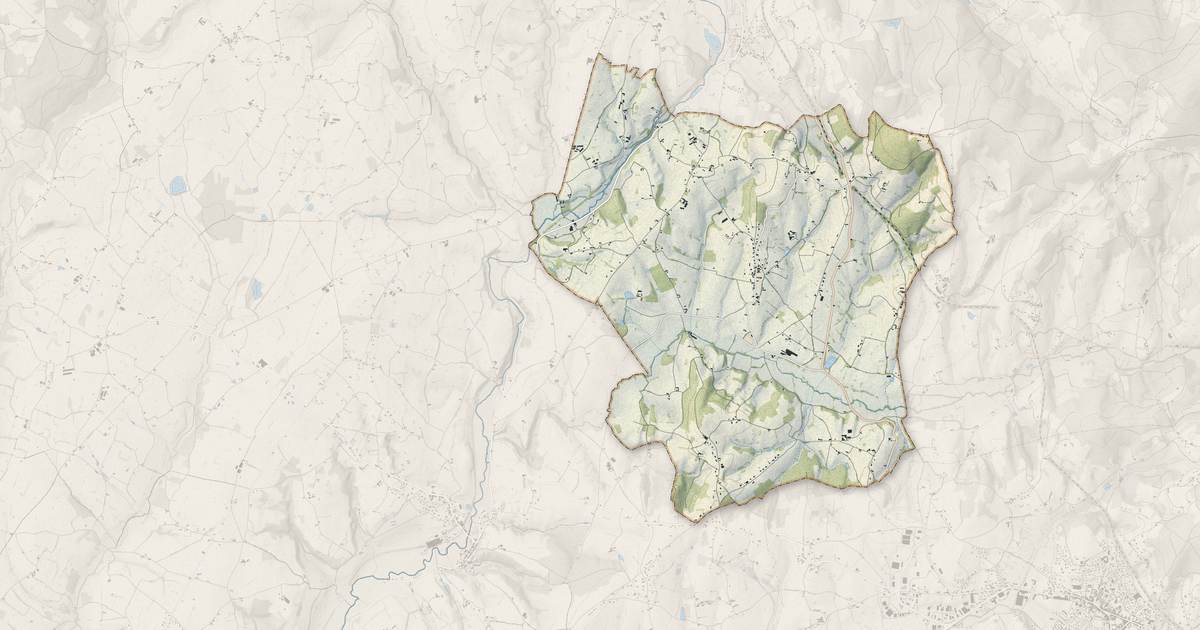 Portrait cartographique de Chassigny-sous-Dun : relief, eau, forêts, bâti et voies, calculés à partir des données de l'IGN