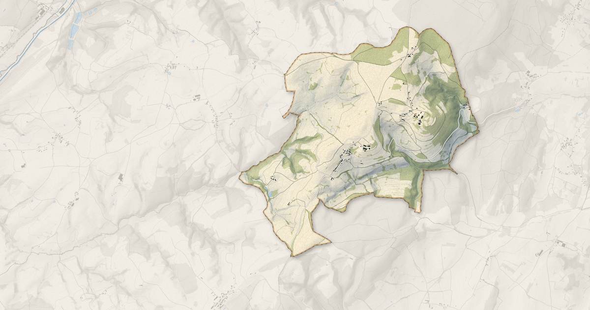 Portrait cartographique de Châtel-Moron : relief, eau, forêts, bâti et voies, calculés à partir des données de l'IGN