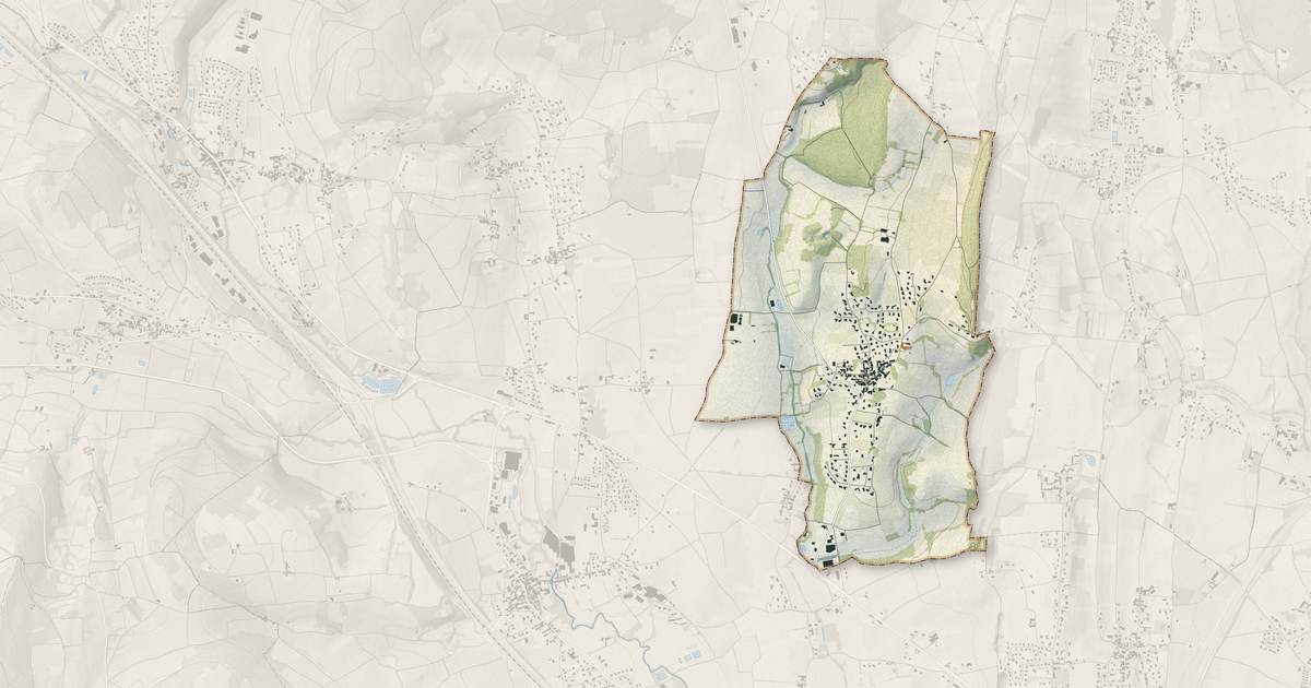 Portrait cartographique de Chevagny-les-Chevrières : relief, eau, forêts, bâti et voies, calculés à partir des données de l'IGN