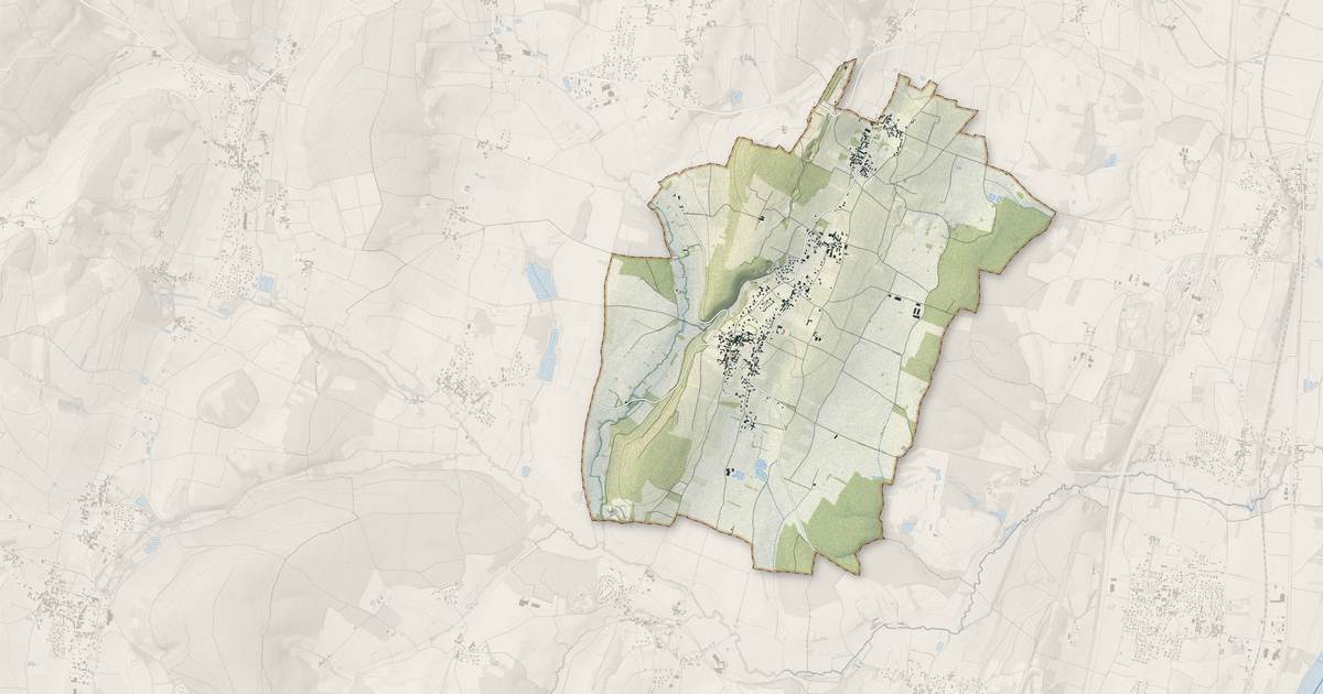 Portrait cartographique de Clessé : relief, eau, forêts, bâti et voies, calculés à partir des données de l'IGN