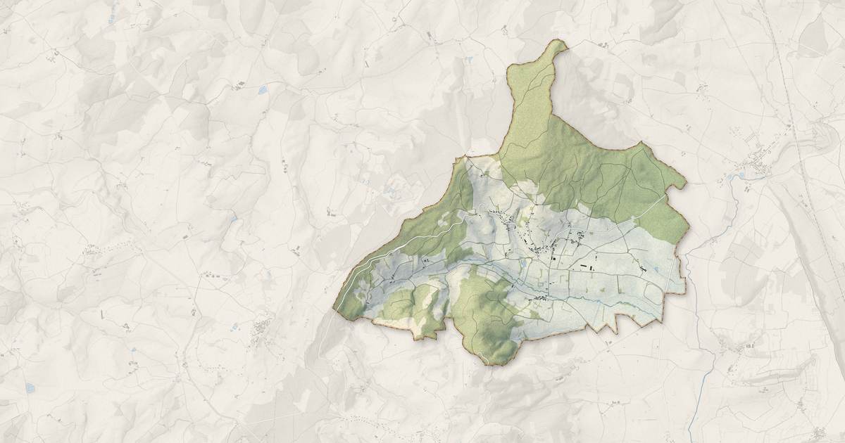 Portrait cartographique de Collonge-en-Charollais : relief, eau, forêts, bâti et voies, calculés à partir des données de l'IGN