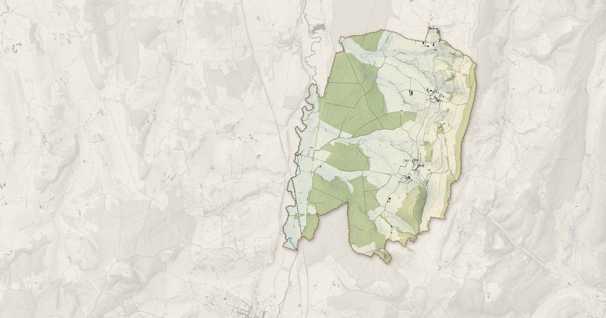Portrait cartographique de Cortambert : relief, eau, forêts, bâti et voies, calculés à partir des données de l'IGN