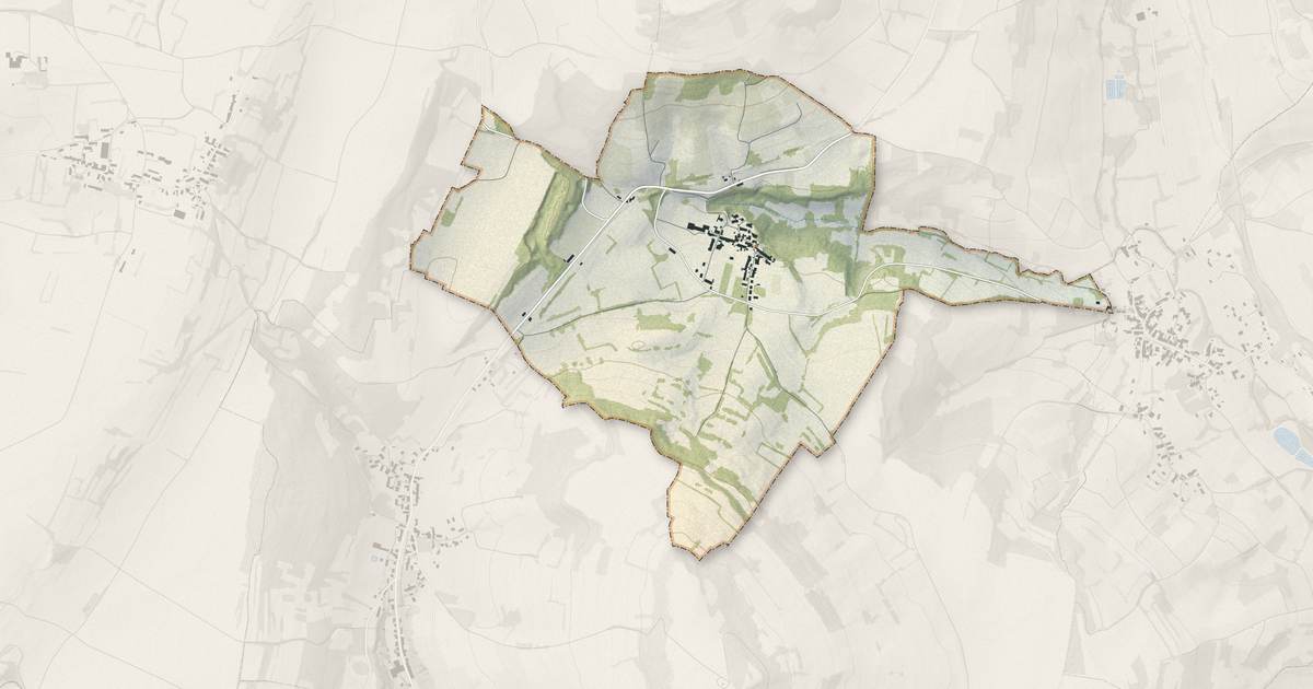 Portrait cartographique de Créot : relief, eau, forêts, bâti et voies, calculés à partir des données de l'IGN