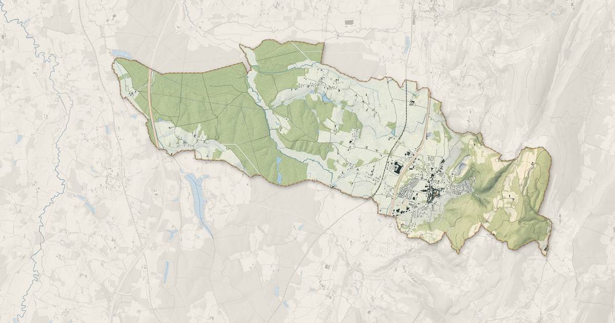 Portrait cartographique de Cuiseaux : relief, eau, forêts, bâti et voies, calculés à partir des données de l'IGN