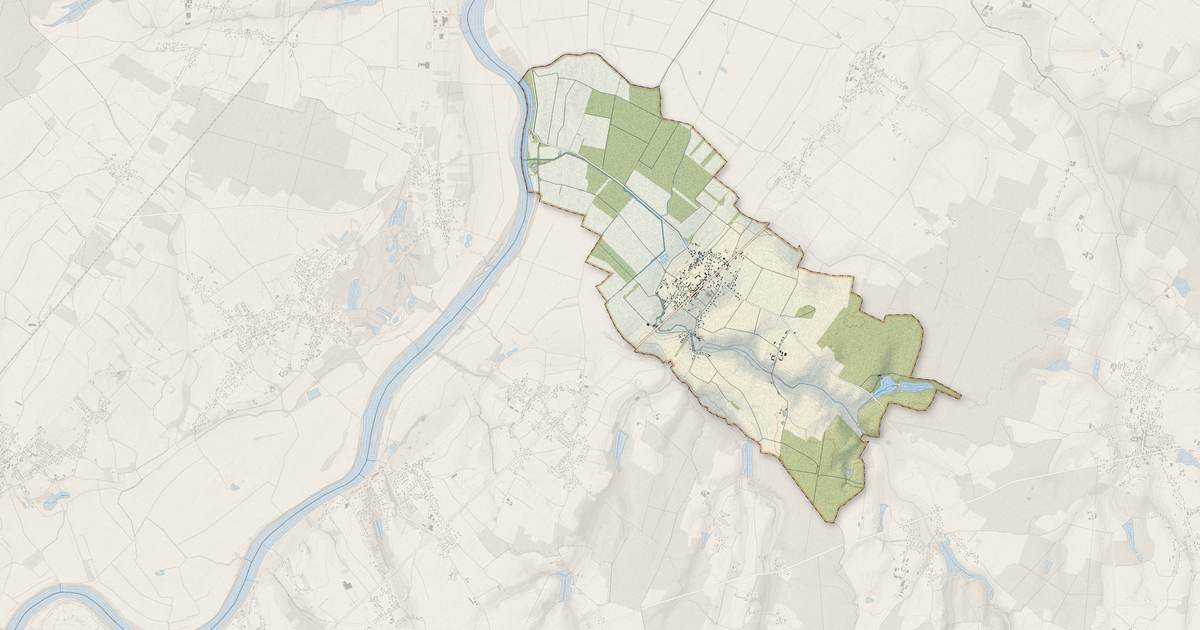 Portrait cartographique de Damerey : relief, eau, forêts, bâti et voies, calculés à partir des données de l'IGN