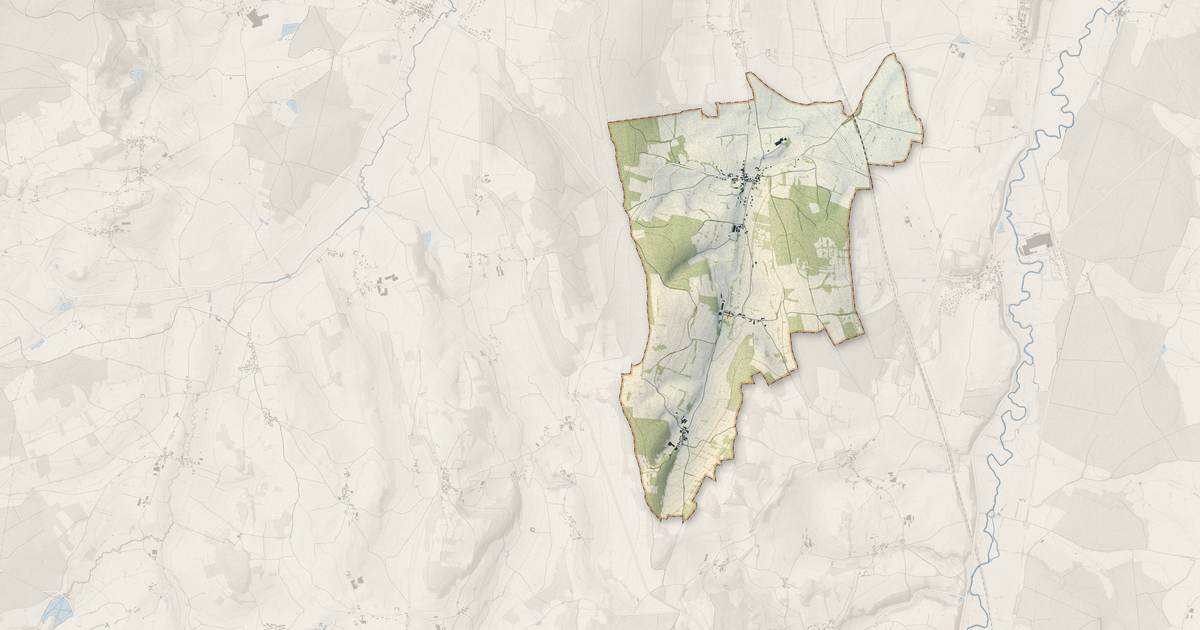 Portrait cartographique de Flagy : relief, eau, forêts, bâti et voies, calculés à partir des données de l'IGN
