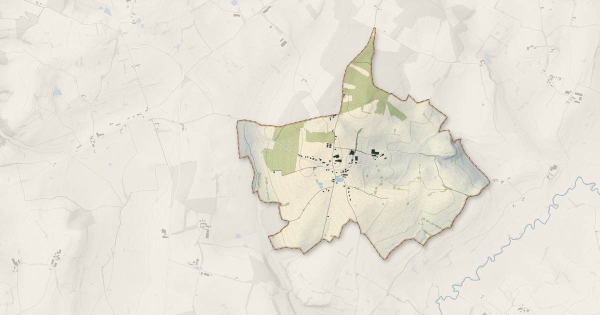 Portrait cartographique de Fontenay : relief, eau, forêts, bâti et voies, calculés à partir des données de l'IGN