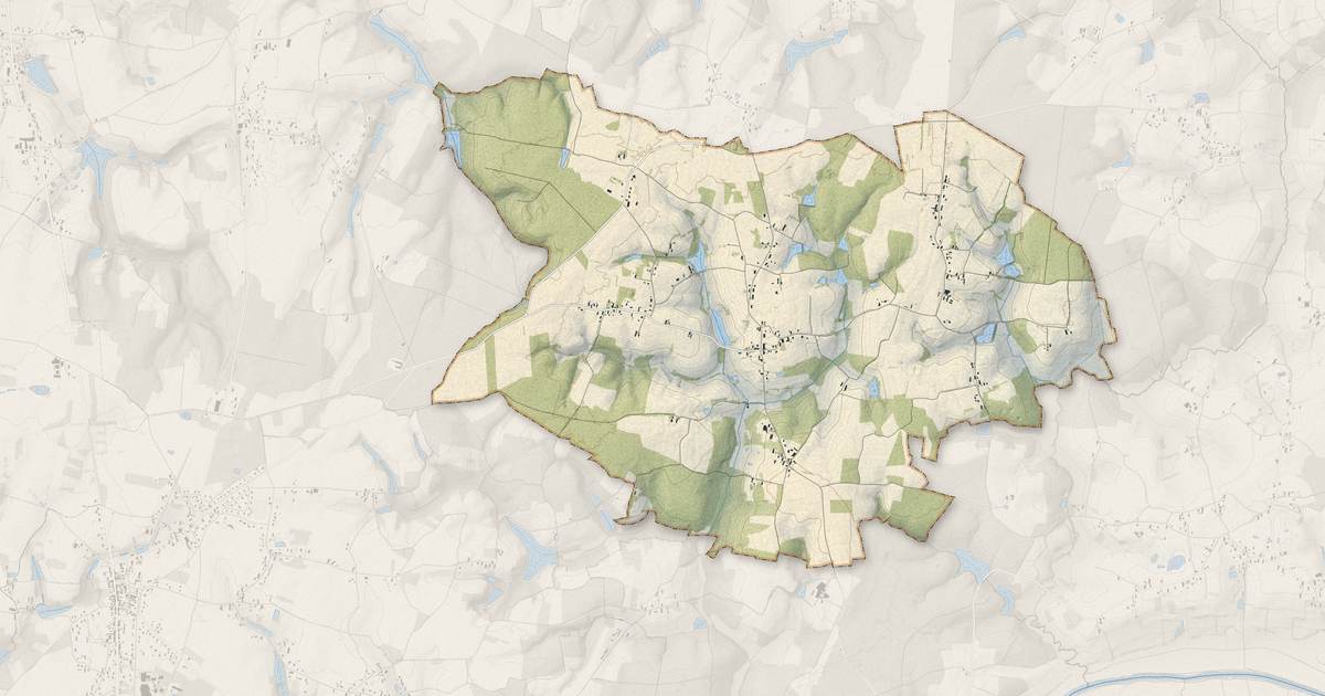 Portrait cartographique de La Frette : relief, eau, forêts, bâti et voies, calculés à partir des données de l'IGN